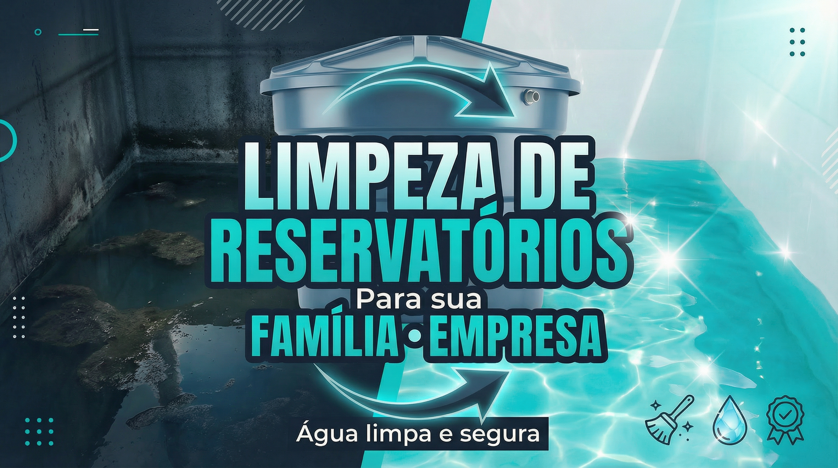 Serviço de limpeza de caixa d'água profissional